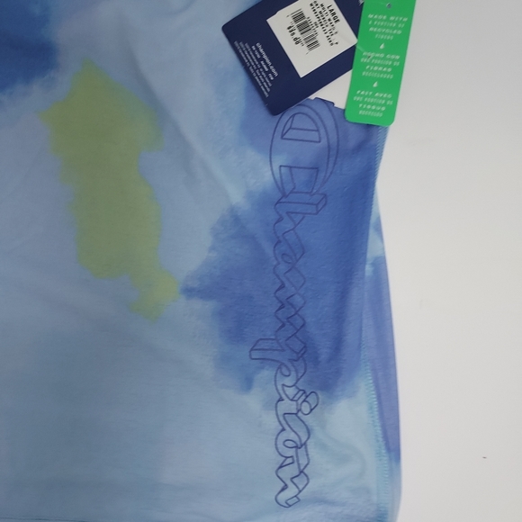 New Blue Dyed Champion Double Dry Muscle T-shirt Size Large - Picture 5 of 6